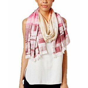 Collection Xiix Geo Print Oblong Scarf Gala Pink